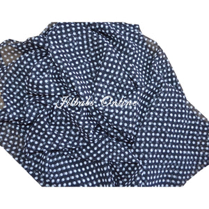 CHIFFON POLKA DOT SCARF BLACK - NURAAH