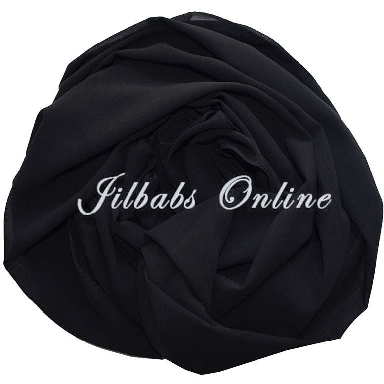 CHIFFON SCARF black - NURAAH