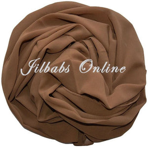 CHIFFON SCARF brown sand - NURAAH