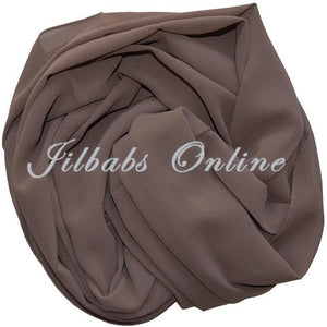 CHIFFON SCARF clay brown - NURAAH