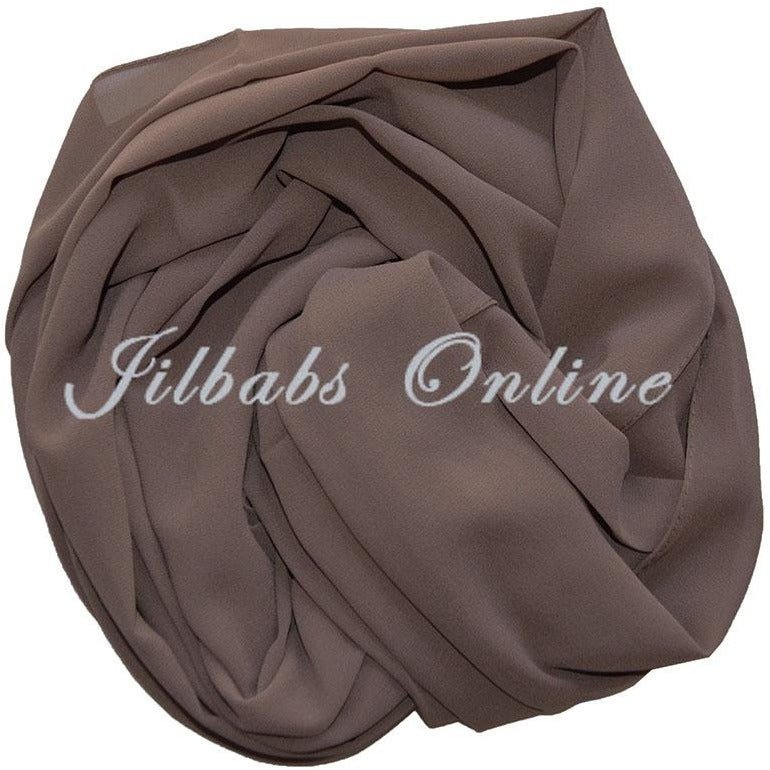 CHIFFON SCARF clay brown - NURAAH