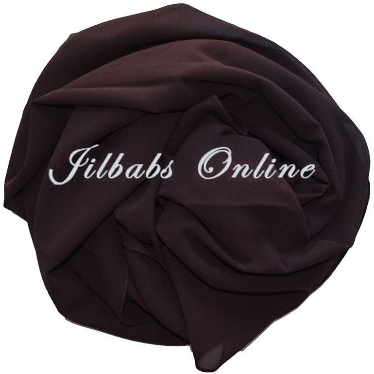 CHIFFON SCARF dark brown - NURAAH