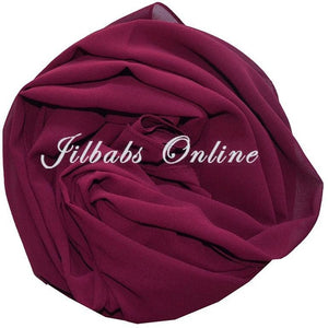 CHIFFON SCARF deep pink fuchsia - NURAAH