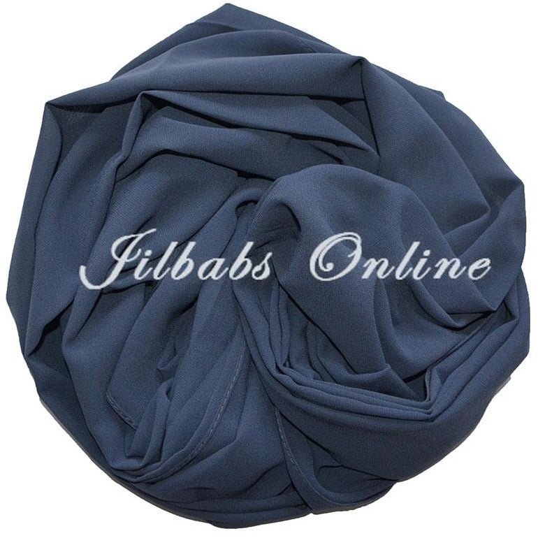 CHIFFON SCARF grey blue - NURAAH