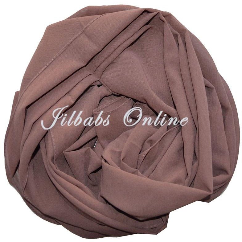 CHIFFON SCARF light brown - NURAAH