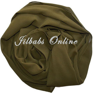 CHIFFON SCARF olive green - NURAAH