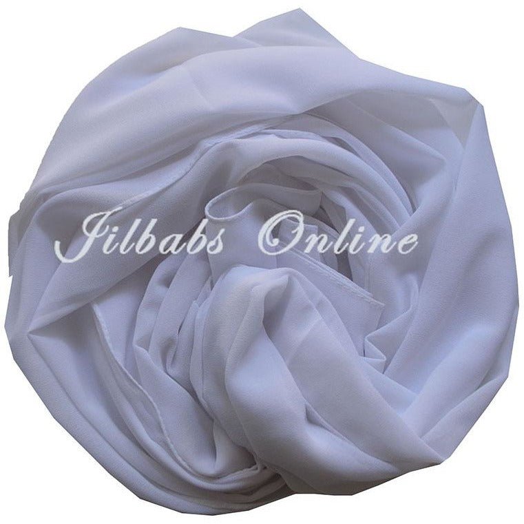 CHIFFON SCARF white - NURAAH
