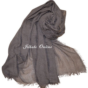 COTTON CRINKLE HIJAB BROWN - NURAAH