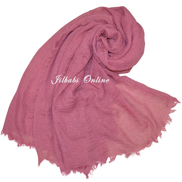 COTTON CRINKLE SCARF CORAL - NURAAH