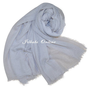 COTTON CRINKLE SCARF GREY - NURAAH