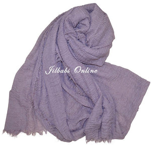 COTTON CRINKLE SCARF LILAC - NURAAH