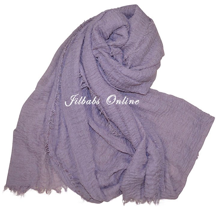 COTTON CRINKLE SCARF LILAC - NURAAH