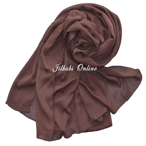 CRINKLE RAYON HIJAB coffee brown - NURAAH