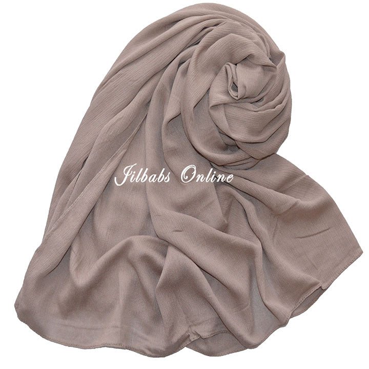 CRINKLE RAYON HIJAB truffle - NURAAH