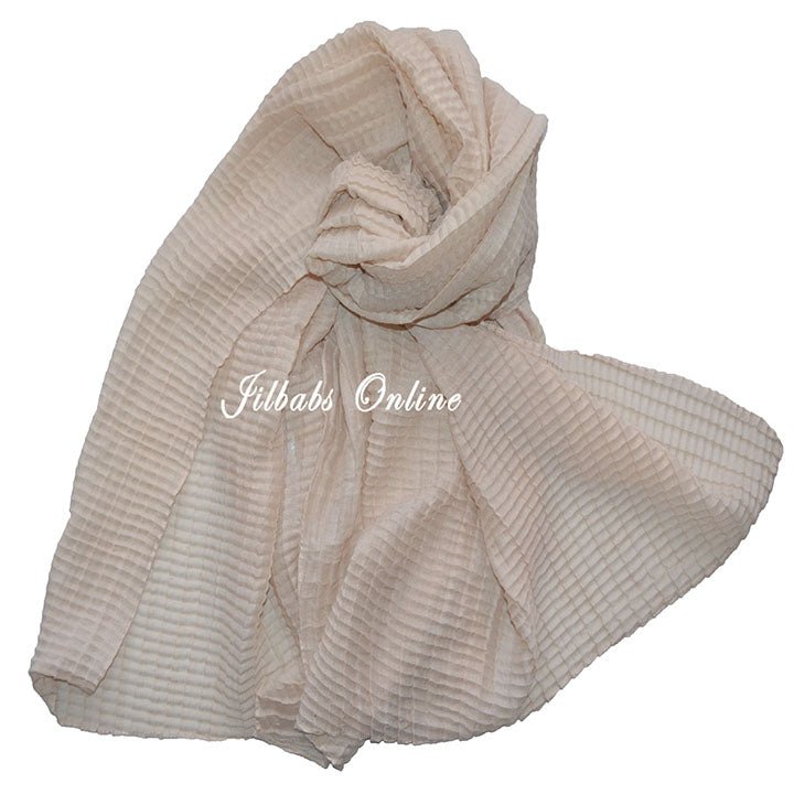 CRINKLE SUMMER HIJAB ivory - NURAAH