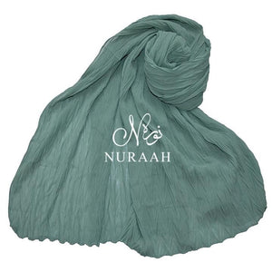CRUMPLED CHIFFON SCARF FERN - NURAAH