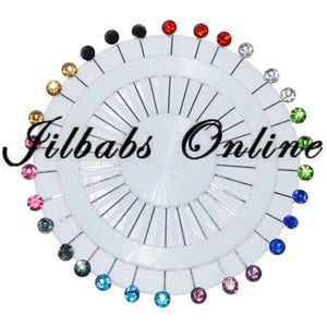 DIAMANTE CRYSTAL/COLOURS/HAT/SCARF/HIJAB HEAD Scarves Pins Brooch Jewellery  New £3.25 - PicClick UK