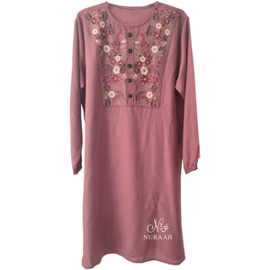 EMBROIDERED LONG VISCOSE SUMMER TOPS - NURAAH