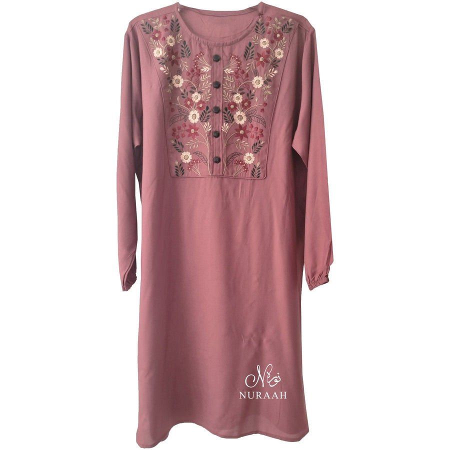 EMBROIDERED LONG VISCOSE SUMMER TOPS - NURAAH