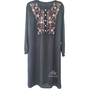 EMBROIDERED LONG VISCOSE SUMMER TOPS - NURAAH