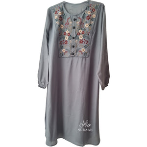 EMBROIDERED LONG VISCOSE SUMMER TOPS - NURAAH