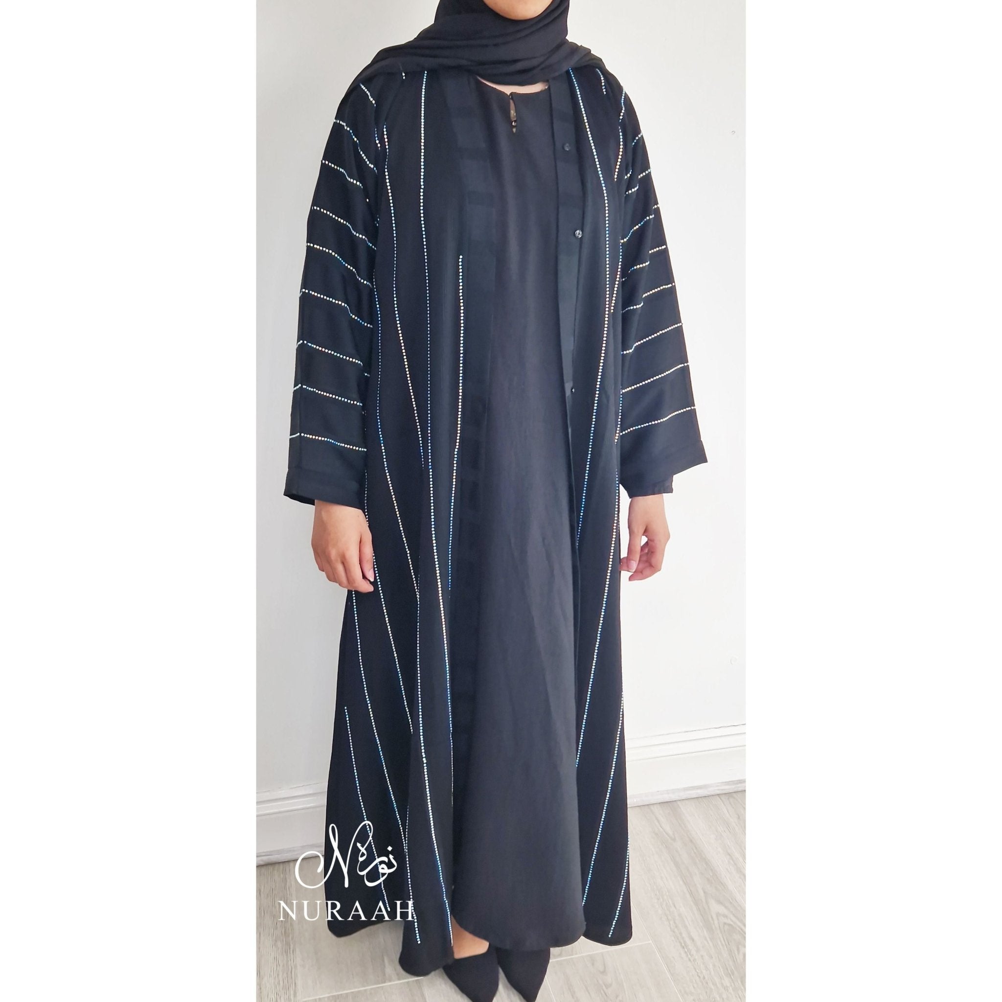 FIZA EMBELLISHED OPEN ABAYA - NURAAH