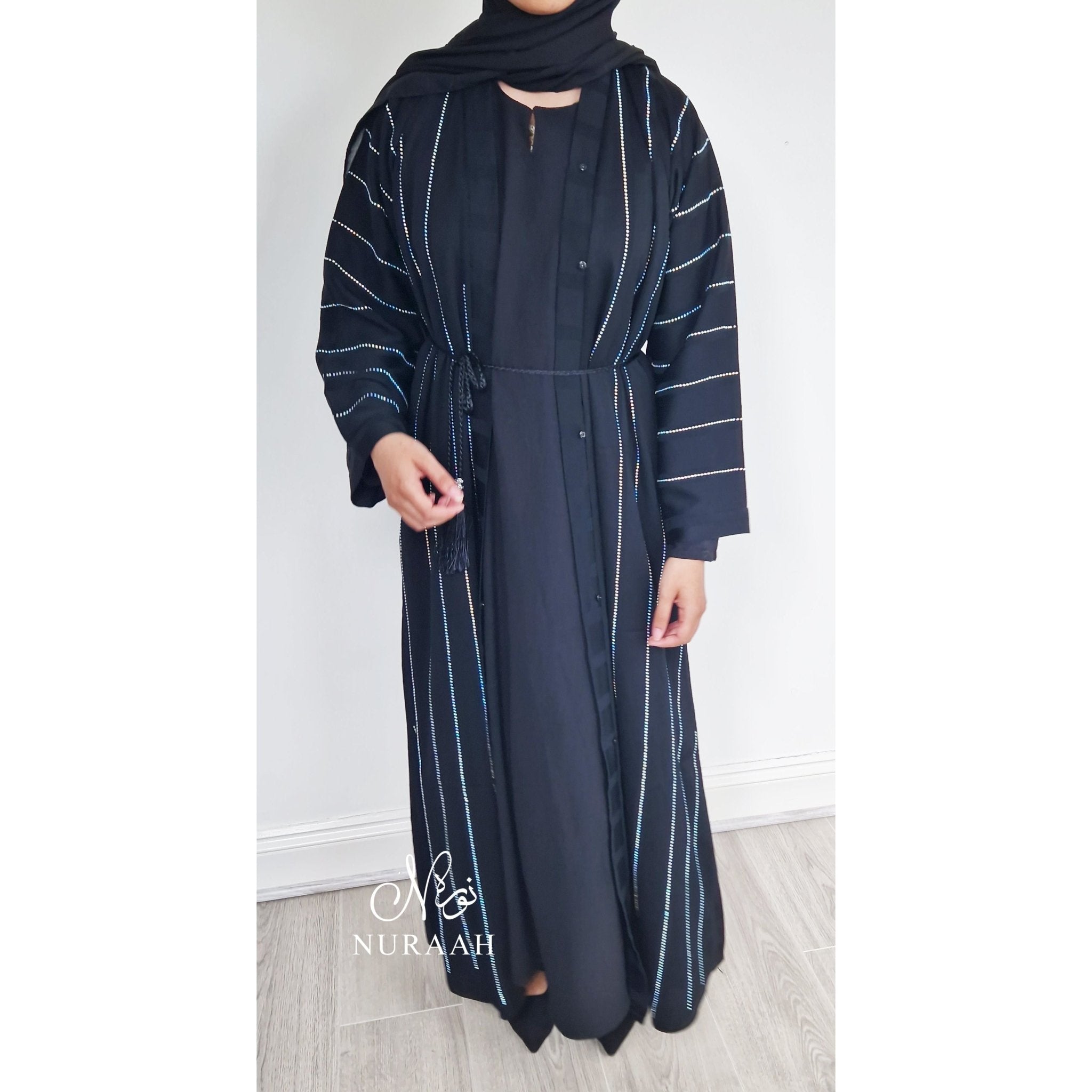 FIZA EMBELLISHED OPEN ABAYA - NURAAH
