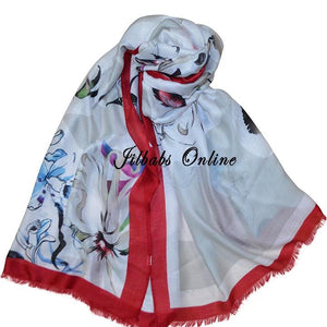 FLOWER DREAM SCARF RED - NURAAH