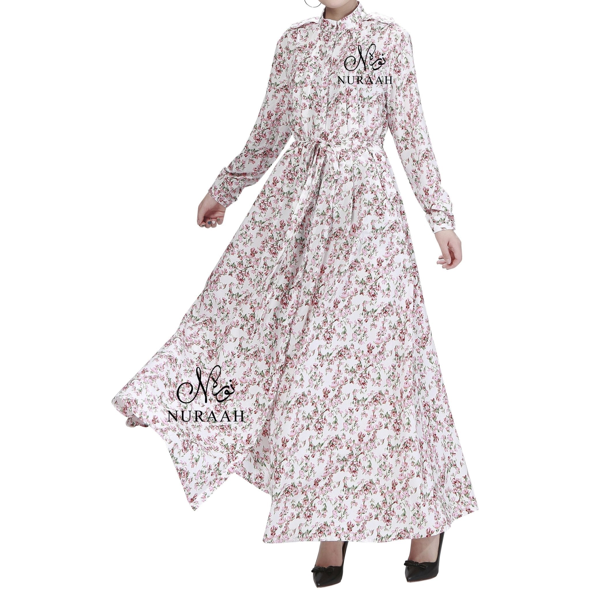 FRONT OPENING SUMMER DRESS IVORY 05 - NURAAH