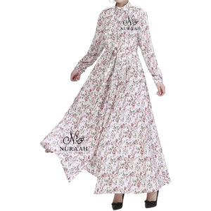 FRONT OPENING SUMMER DRESS IVORY - NURAAH