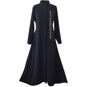 FULL BUTTON ABAYA BLACK FB5674 - NURAAH