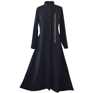 FULL BUTTON ABAYA BLACK FB5674 - NURAAH