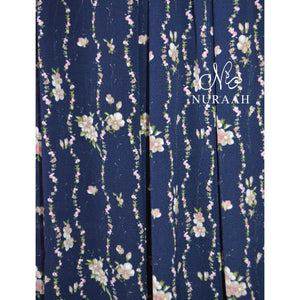 GEORGETTE PRINTED SCARF BLUE - NURAAH