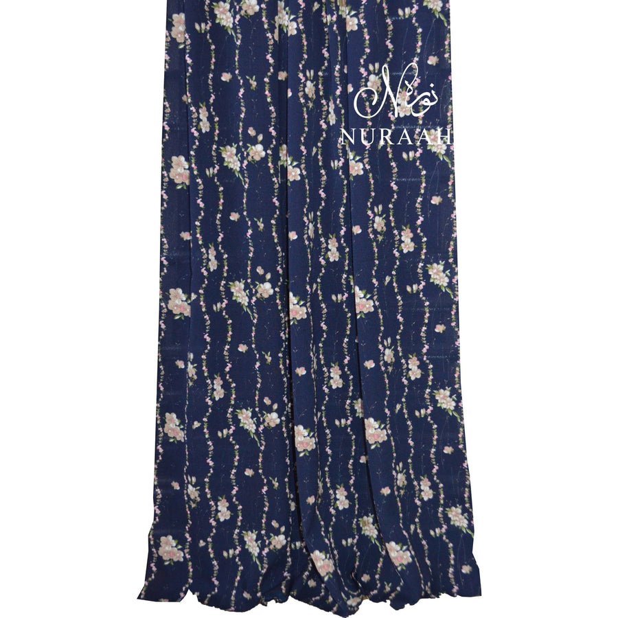 GEORGETTE PRINTED SCARF BLUE - NURAAH