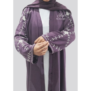 HIBA EMBELLISHED ABAYA MAUVE - NURAAH