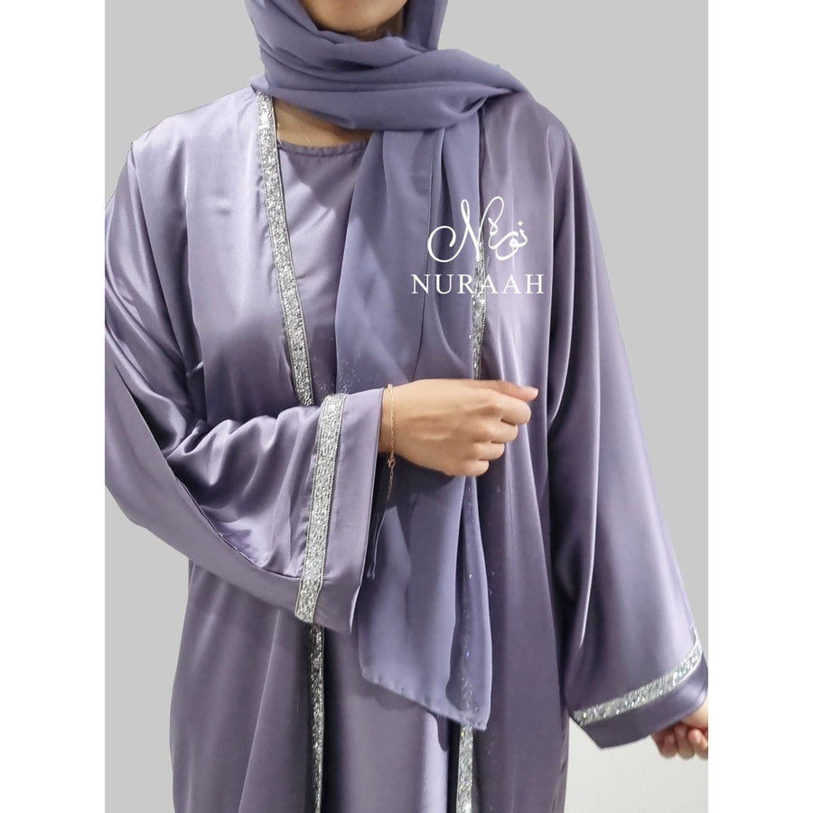 HUDA 4 PIECE ABAYA SET LILAC - NURAAH