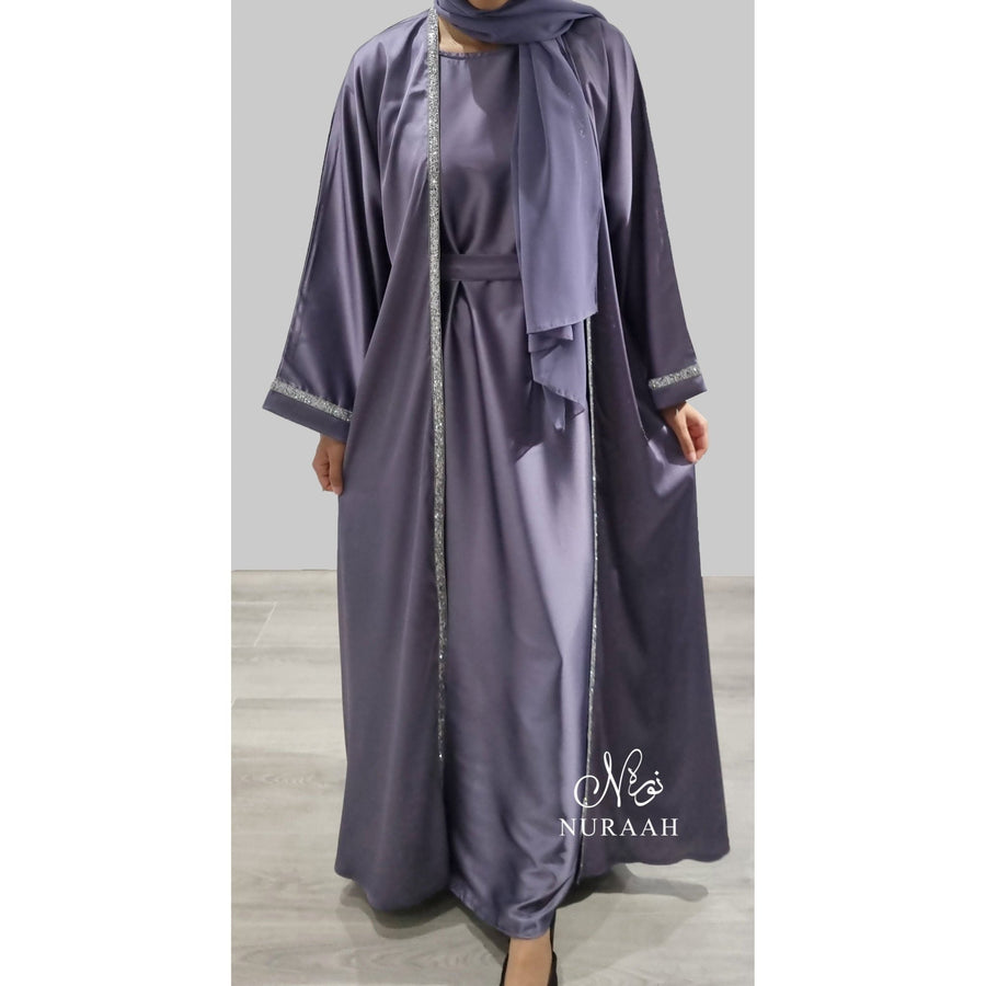 HUDA 4 PIECE ABAYA SET LILAC - NURAAH