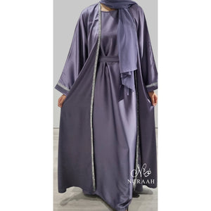 HUDA 4 PIECE ABAYA SET LILAC - NURAAH