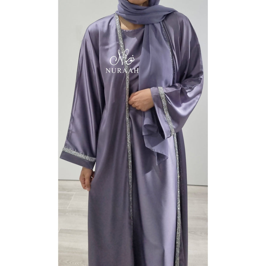 HUDA 4 PIECE ABAYA SET LILAC - NURAAH