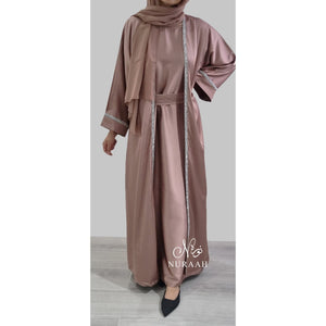 HUDA 4 PIECE ABAYA SET MOCHA - NURAAH