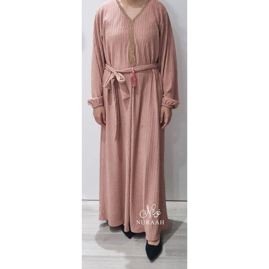 IMANI WINTER ABAYA PEACH - NURAAH