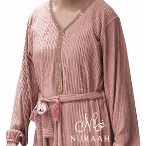 IMANI WINTER ABAYA PEACH - NURAAH