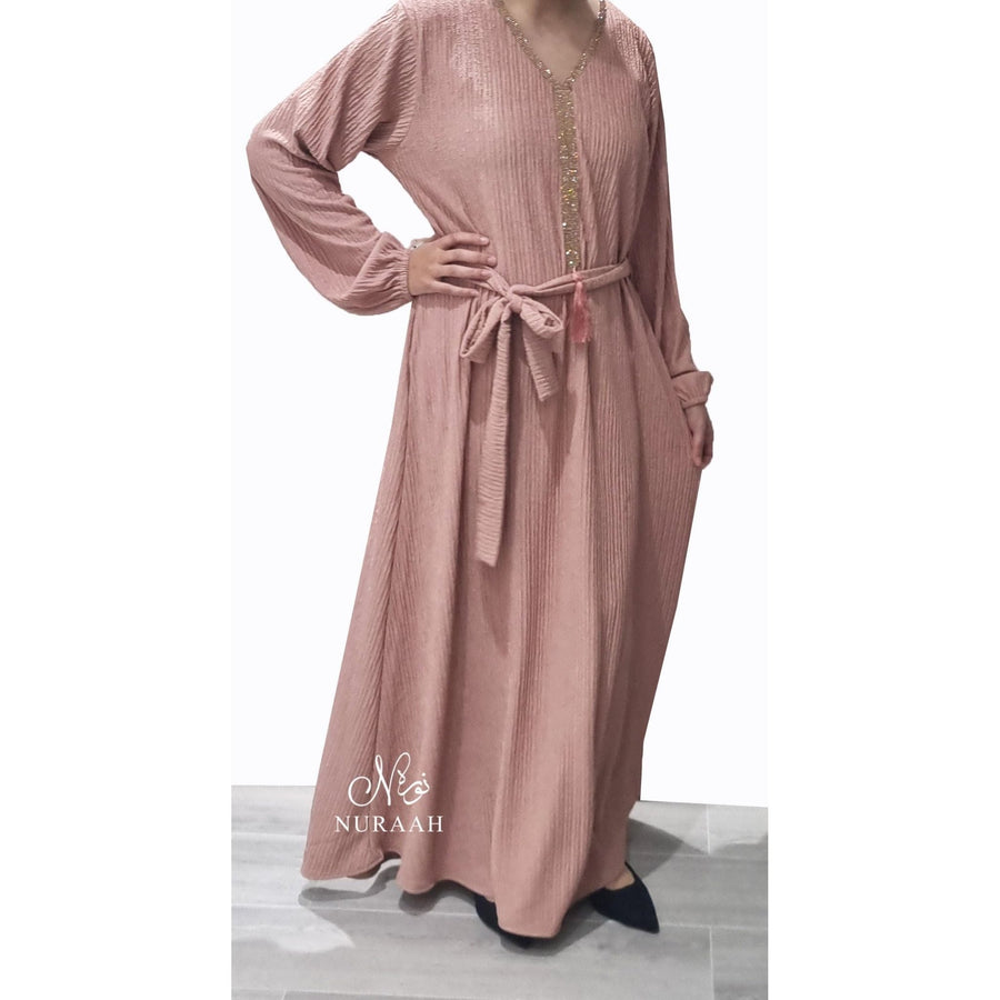 IMANI WINTER ABAYA PEACH - NURAAH