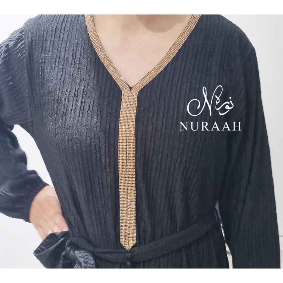 IMANI WINTER DRESS BLACK - NURAAH