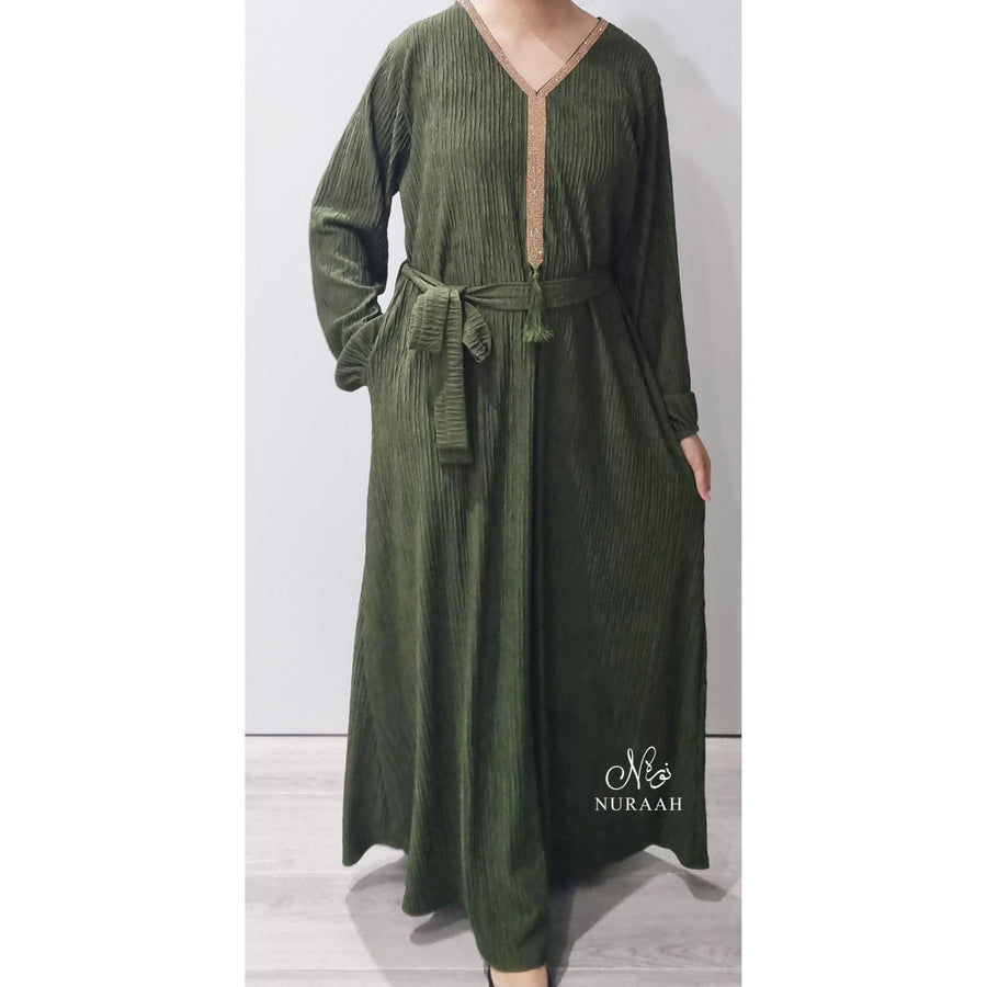 IMANI WINTER DRESS GREEN - NURAAH