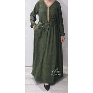 IMANI WINTER DRESS GREEN - NURAAH