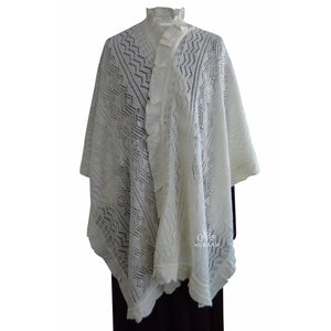 IVORY LIGHT WEIGHT KNITTED SHAWL - NURAAH