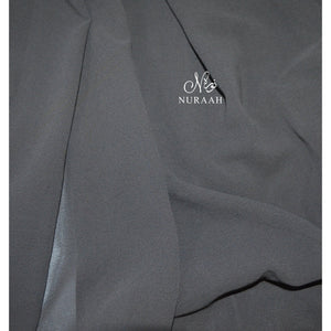 LARGE PREMIUM QUALITY CHIFFON SCARF BLACK - NURAAH