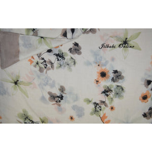 LAYLA MISTY FLOWER HIJAB BEIGE - NURAAH