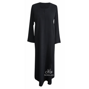 LONG SLEEVE SLIP DRESS BLACK - NURAAH